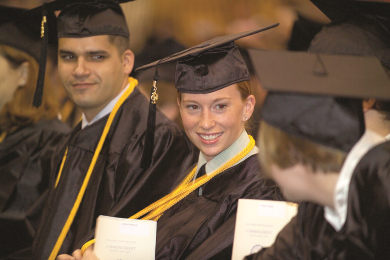 girl at graduation