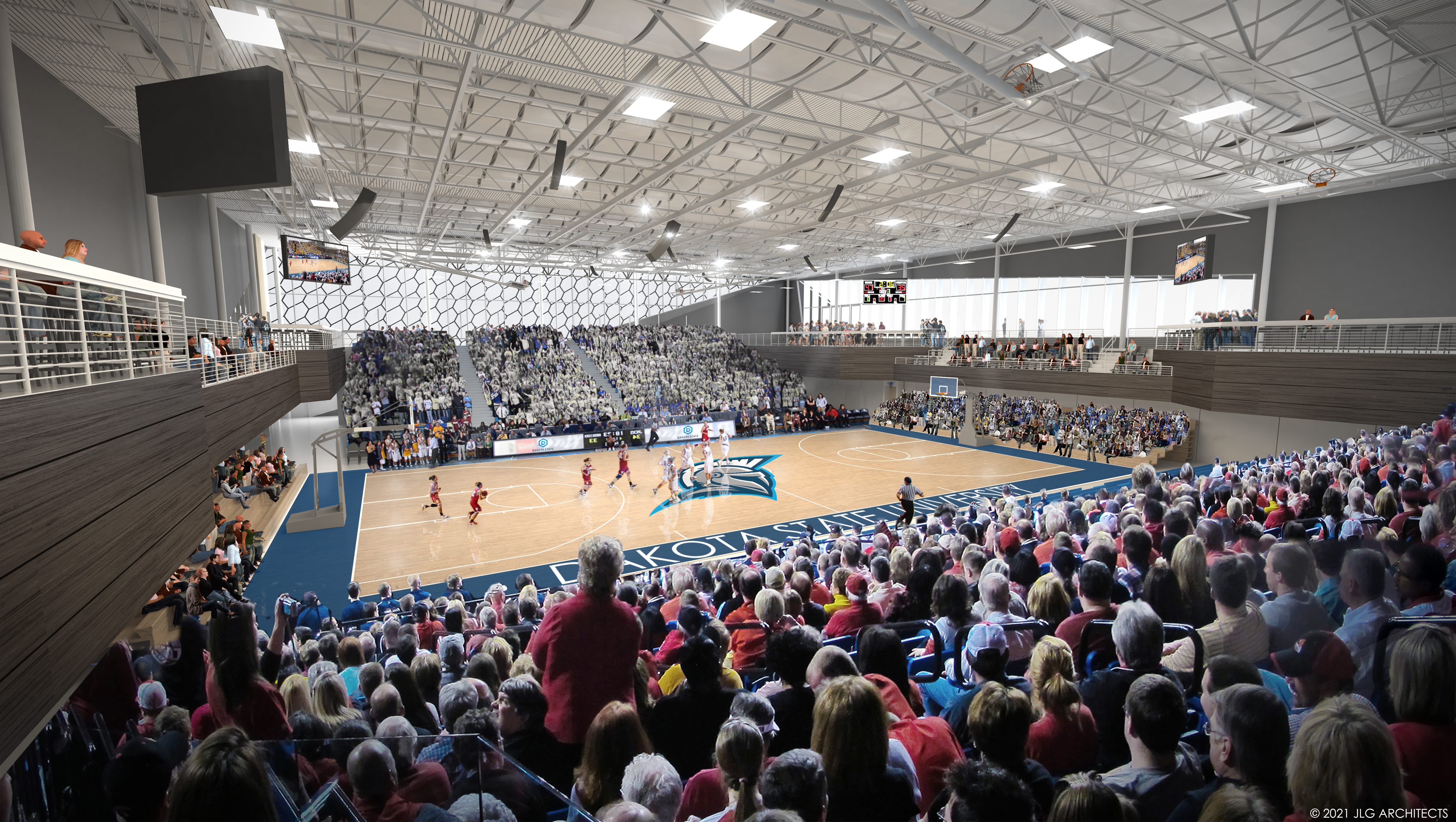 Basketball courts for the Blankely athletic complex 